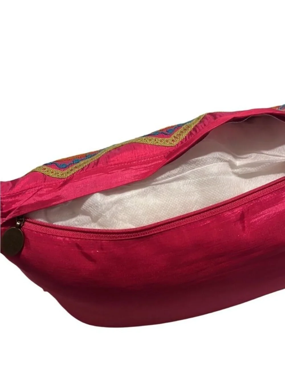 Pier One Pink Multi Colored Bohemian Detailed Throw Pillow Size 16x12 Inches